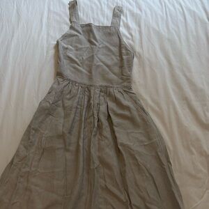 Wilfred Sleeveless Midi Dress in Light Taupe